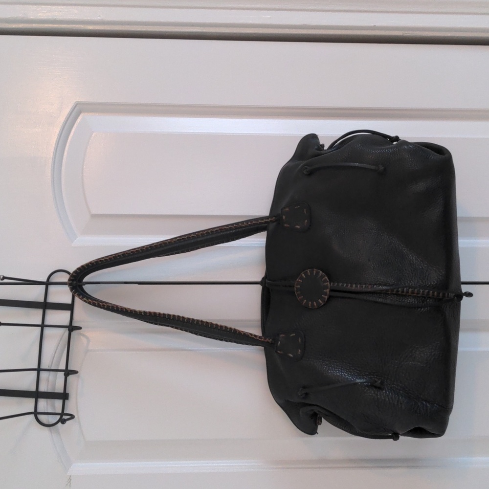 Boho chic leather bag